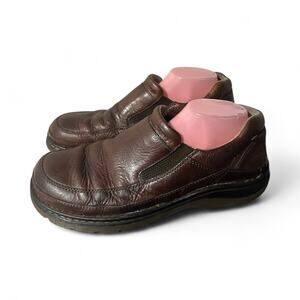 Dr Martens Shoes UniSex M 10 L 11 Slip On Loafers Brown Leather Round Toe Rustic